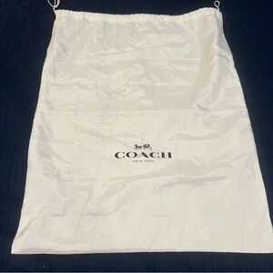 Coach New York Dust Bag XL (29” X 24”) White Logo Drawstring Tote Purse Storage